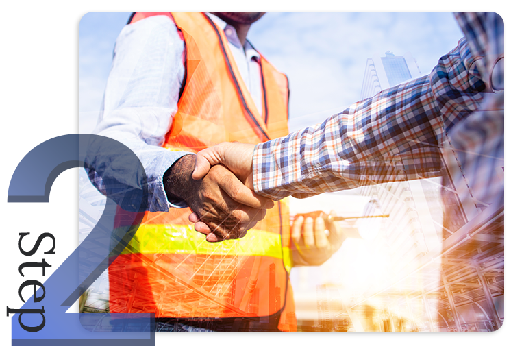 photo of 2 contractors shaking hands